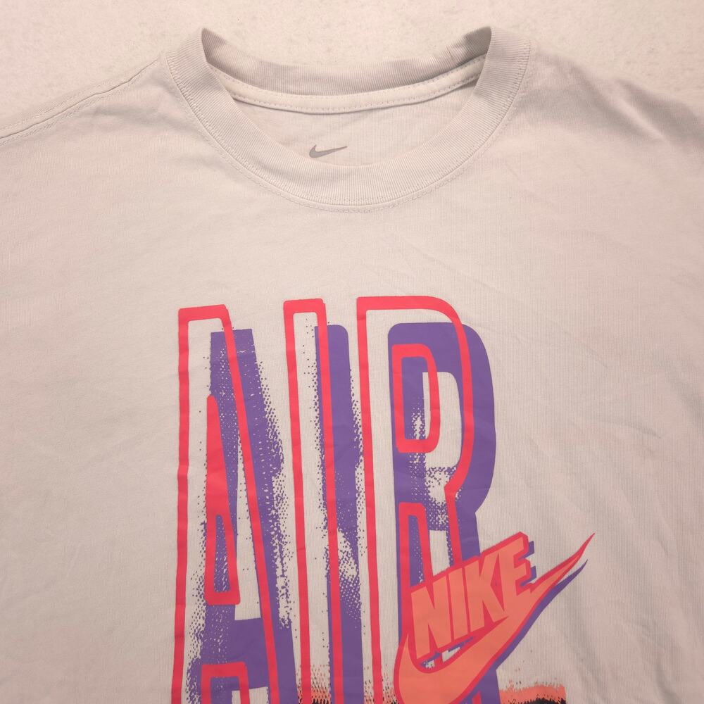 Nike Air Graphic Casual Crew Neck Short Sleeve Shirt Mens Size Medium M Gray